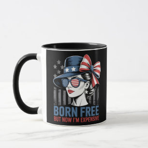 Born Free But Now I'm Expensive USA Flag Mug