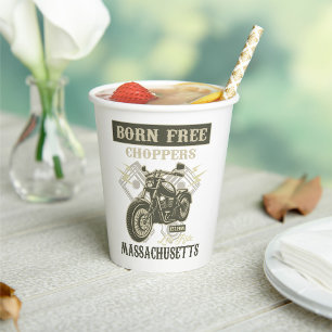 Born Free Choppers Massachusetts  Paper Cups