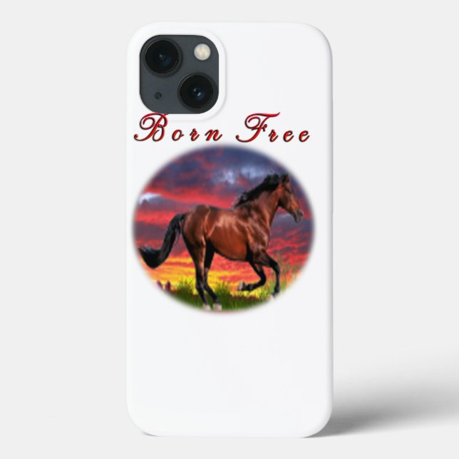 Born free Horse art Case-Mate iPhone Case (Back)