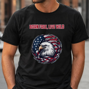 Born Free Live Wild American Spirit Freedom Tri-Blend Shirt