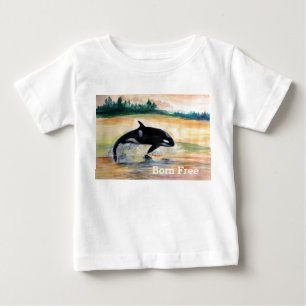 Born Free Whale Baby Fine Jersey T-Shirt, White T-Shirt