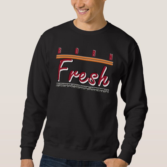 Born Fresh Heads Basketball Retro Cardinal Red 3s  Sweatshirt (Front)