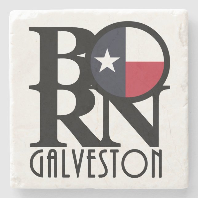 BORN Galveston Stone Coaster (Front)
