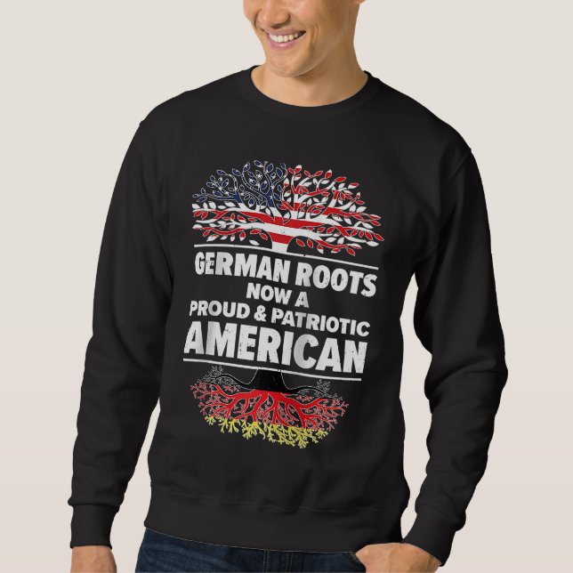 Born German Germany American USA Citizenship Ragla Sweatshirt (Front)