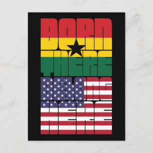 Born Ghana Belong American Postcard