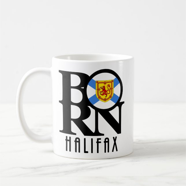 BORN Halifax Nova Scotia 11oz Coffee Mug (Left)
