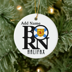 BORN Halifax Nova Scotia Ceramic Ornament