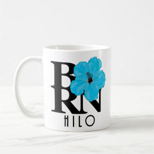 BORN Hilo Blue Hibiscus 11oz Coffee Mug