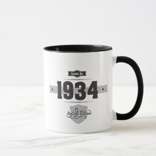 Born in 1934 (Dark&Lightgrey) Mug