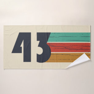 Born in 1943 Vintage Birthday Gift Bath Towel
