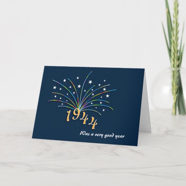 Born in 1944 Birthday Greeting Card (Front)
