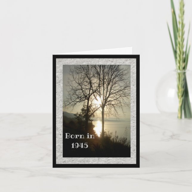 Born in 1945 Birthday fun facts Greeting Card (Front)