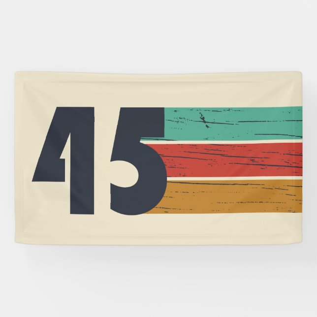 Born in 1945 vintage 80th birthday gifts banner (Horizontal)