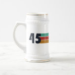 Born in 1945 vintage 80th birthday gifts beer stein<br><div class="desc">You can add some originality to your wardrobe collection with this vintage sunset classic birthday graphic design with awesome typography font lettering, which is a great gift idea for men, women, husbands, wives, grandma, and grandpa who will love this one-of-a-kind artwork. The best funny holiday present for your happy birthday...</div>