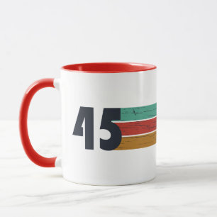 Born in 1945 vintage birthday gift mug