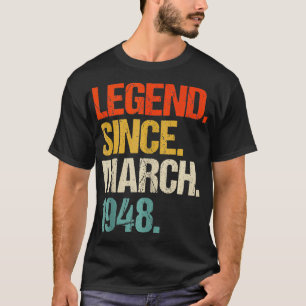 Born in 1948 76 Years Old Made in 1948 76th Birthd T-Shirt
