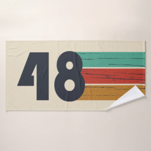Born in 1948 vintage birthday bath towel