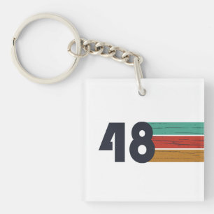 Born in 1948 vintage birthday key ring