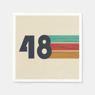 Born in 1948 vintage birthday party napkin