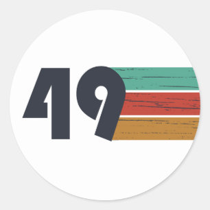 born in 1949 vintage 75th birthday classic round sticker