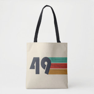 born in 1949 vintage 75th birthday tote bag