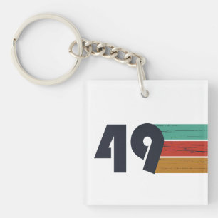 born in 1949 vintage birthday key ring