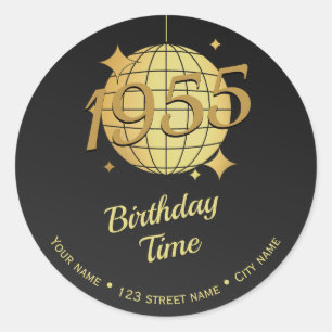 Born in 1955 70th birthday address return Sticker