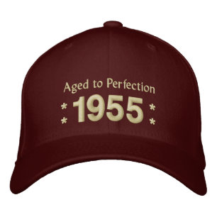 Born in 1955 AGED TO PERFECTION 60th Birthday V2E Embroidered Hat