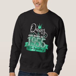 Born in 1955 I Black Turquoise Party Outfit & Acce Sweatshirt