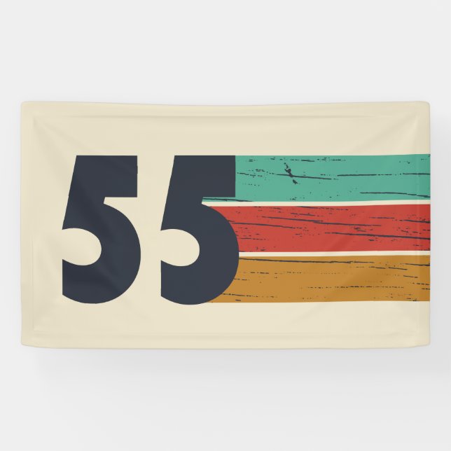 Born in 1955 vintage 70th birthday gift banner (Horizontal)