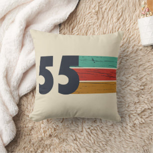 Born in 1955 vintage birthday gift cushion