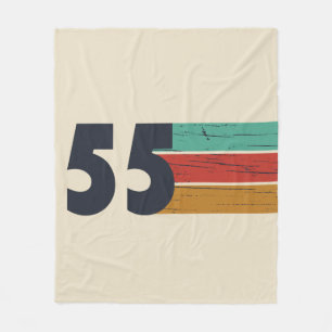 Born in 1955 vintage birthday gift fleece blanket