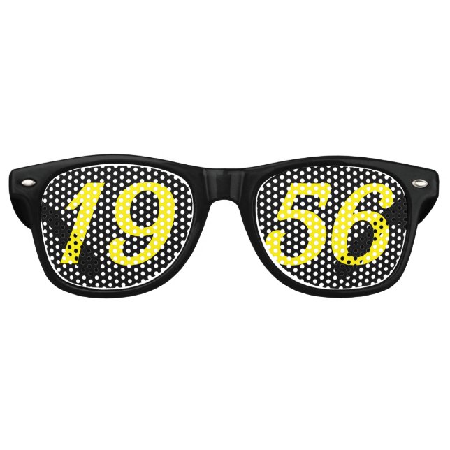 Born in 1956 70th birthday fun shades sunglasses (Front)