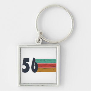 Born in 1956 vintage 70th birthday gift key ring