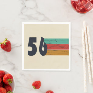Born in 1956 vintage 70th birthday party napkin