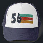 Born in 1956 vintage 70th birthday party trucker hat<br><div class="desc">Add some originality to your wardrobe with this vintage sunset birthday graphic design featuring an awesome typography font. It's a great gift idea for men,  women,  husbands,  wives,  grandmothers,  and grandfathers who will love this unique artwork. The perfect funny holiday present for a happy birthday party.</div>