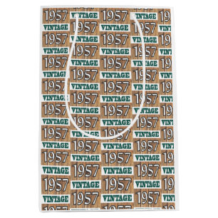 Born in 1957 medium gift bag