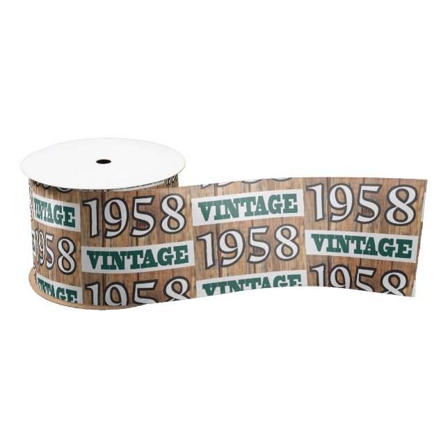 Born in 1958 satin ribbon (Spool)