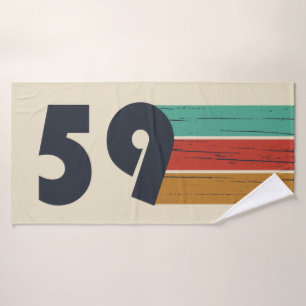 born in 1959 vintage birthday bath towel