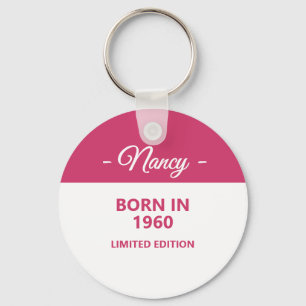 Born in 1960 Vivifying Birthday Key Ring