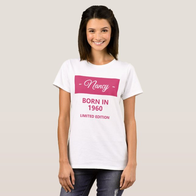 Born in 1960 Vivifying Birthday T-Shirt (Front Full)