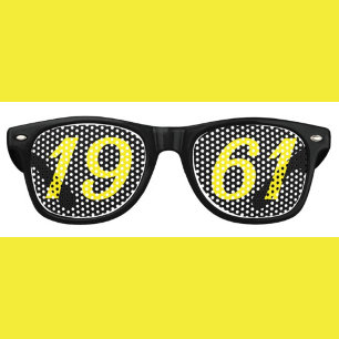 Born in 1961 65th birthday fun shades sunglasses