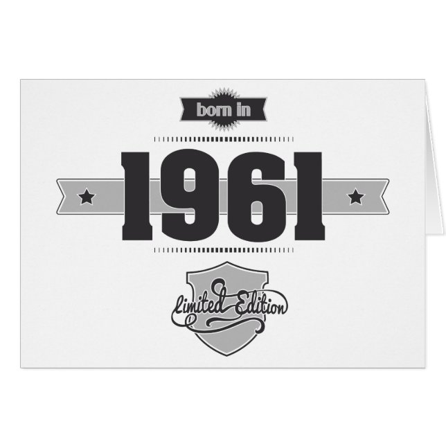 Born in 1961 (Dark&Lightgrey) (Front Horizontal)