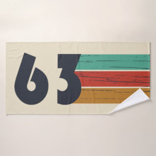 Born in 1963 elegant vintage birthday gift bath towel