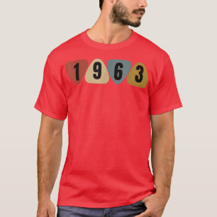 Born In 1963 Guitarist Guitar Pick Music Birthday T-Shirt