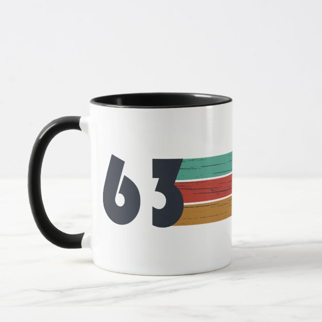 born in 1963 vintage birthday gift mug (Left)