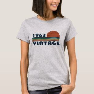Born in 1963 vintage birthday ladies T-Shirt