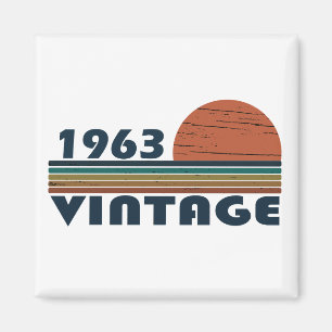 Born in 1963 vintage birthday magnet