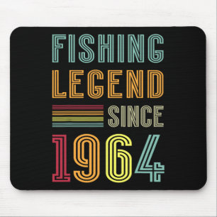 Born In 1964 Birthday Fisherman Retro Vintage 1964 Mouse Pad