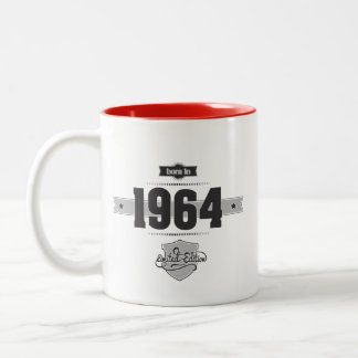 Born in 1964 (Dark&Lightgrey) Two-Tone Coffee Mug